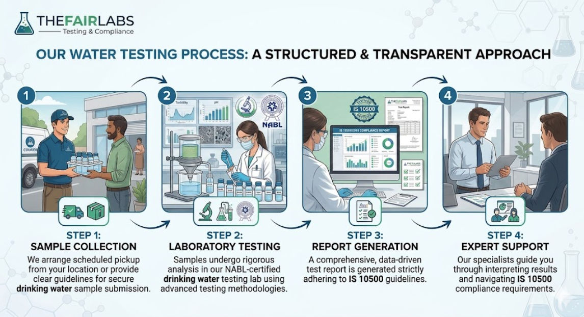 drinking water testing IS 10500 process