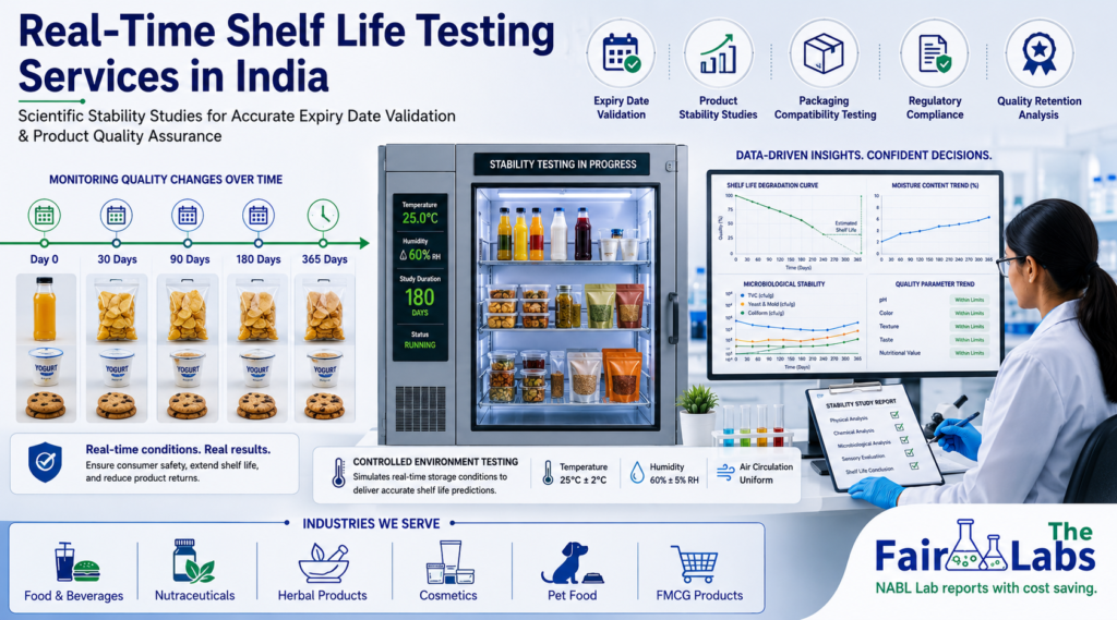 Real-time shelf life testing studies in india